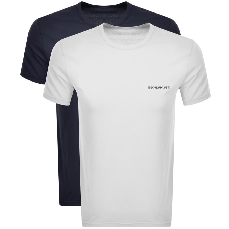 Alternative Image for ProductEmporio Armani Lounge 2 Pack T Shirts White1